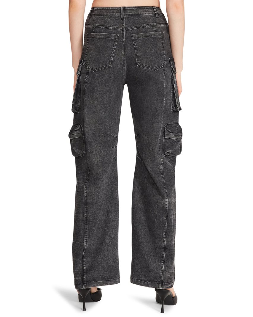 Black Steve Madden Brody Denim Women's Pants | PH 2195FO16